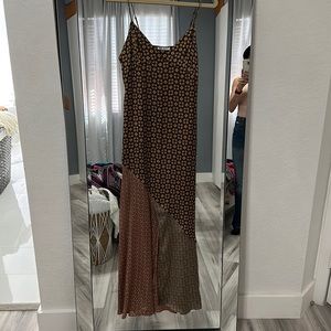 Zara satin dress whit matching scarf